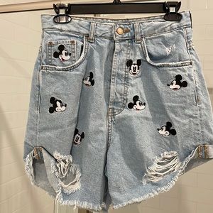 Zara Mickey Mouse shorts
